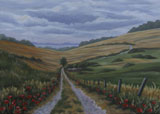 Feldweg mit Mohnblumen (D�nemark).
